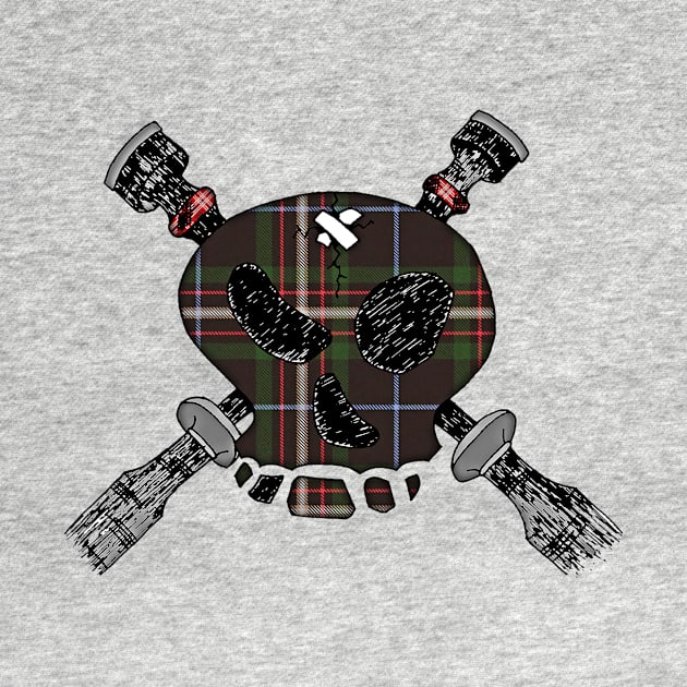 Skull & Cross-Drones Tartan by Lonely_Busker89